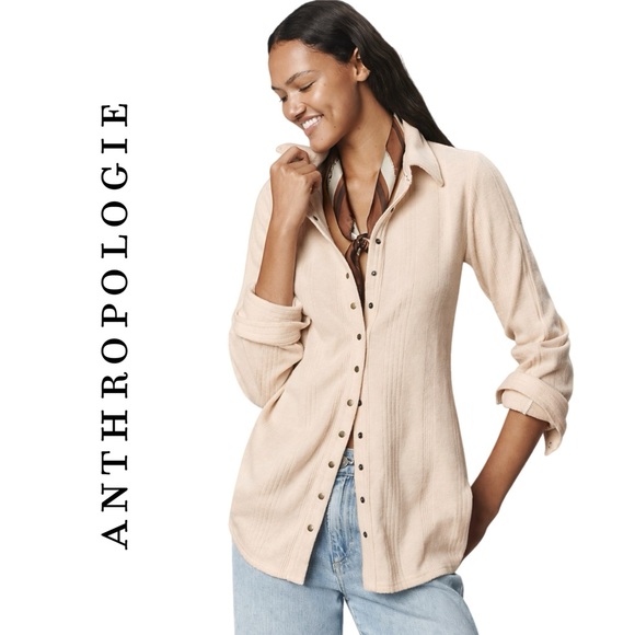 Anthropologie Tops - Anthropologie Pilcro Brushed Buttondown Cardigan Sweater